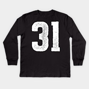 Rough Number 31 Kids Long Sleeve T-Shirt